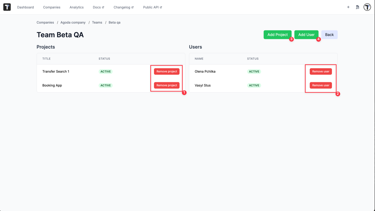 Testomat.io - Edit Team