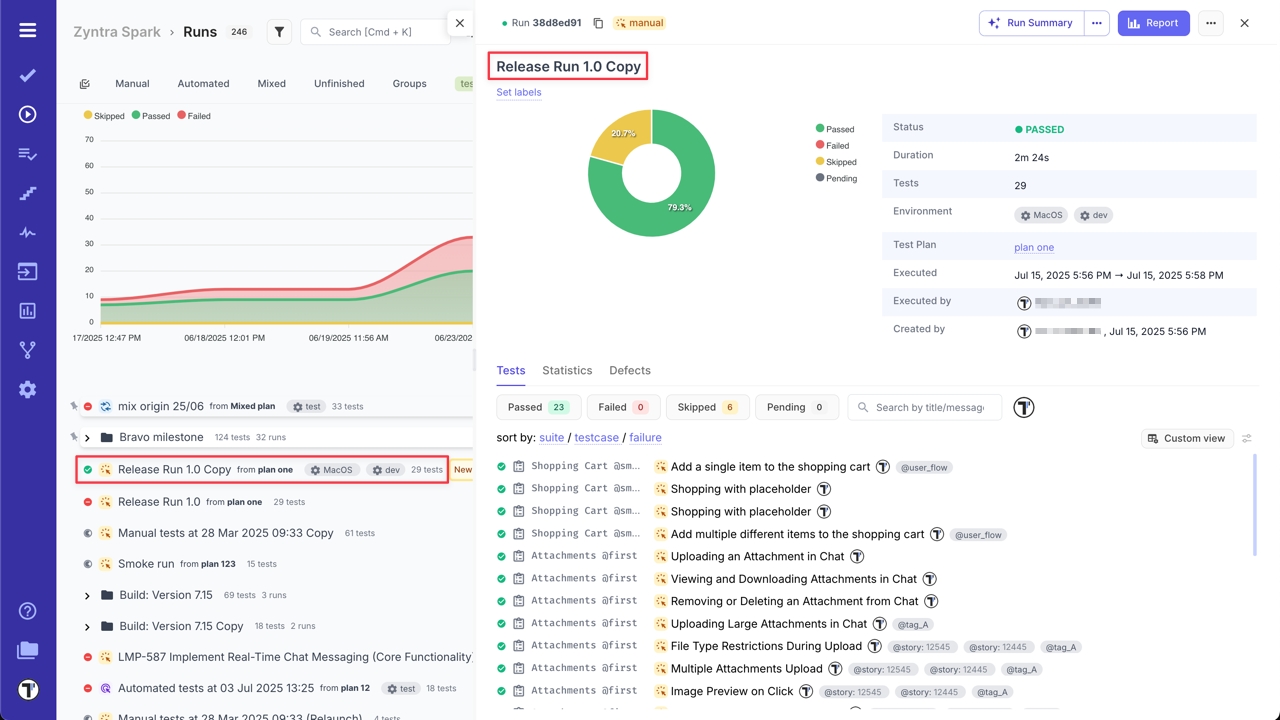 Testomat.io - new Test Run tests