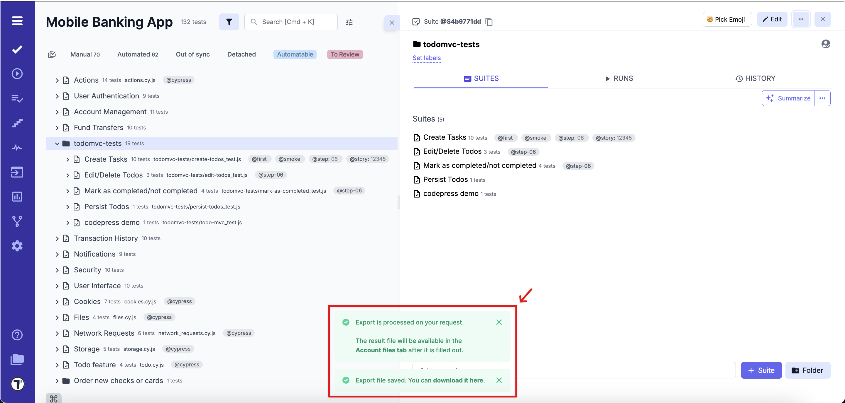 Account files and a link