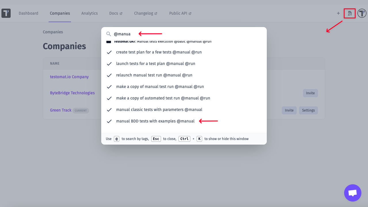 Testomatio.io - Global-search-icon